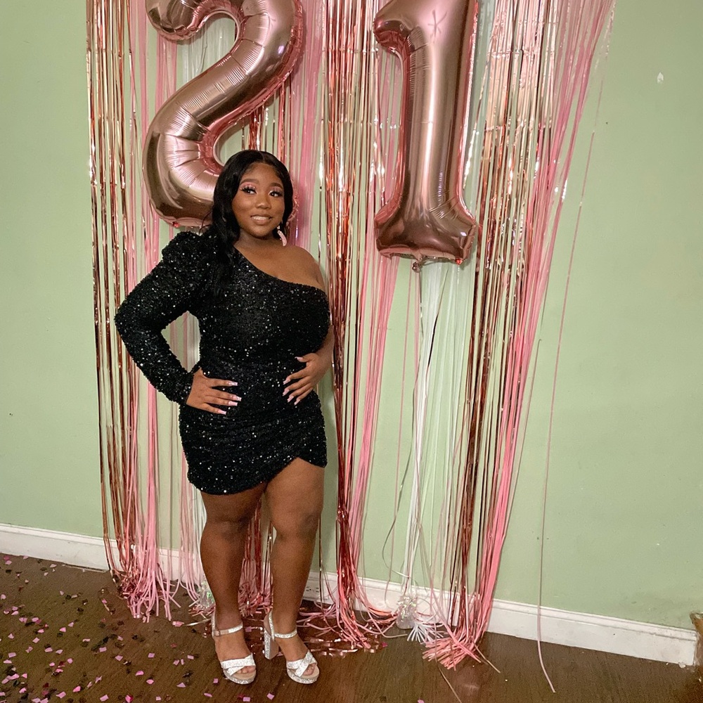 Fashion Nova Black Sequin Dress
